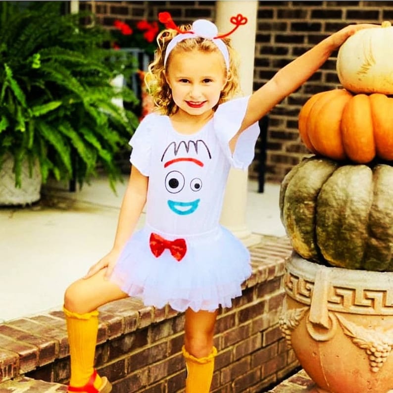 Forky Outfit Forky Dress Forky Halloween costume Forky inspired girl Outfit Forky Outfit Forky inspired costume Forky Toy Story 4