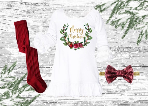 christmas wreath dress Christmas Wreath with Bow Harper Dress 5