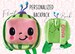 Personalized watermelon backpack, super soft plush melon backpack, Christmas J J gift for kids, melon birthday backpack,water melon gift 