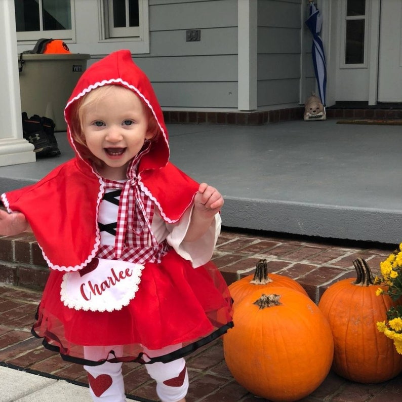 Little Red Riding Hood baby girls Costume Personalized Red | Etsy