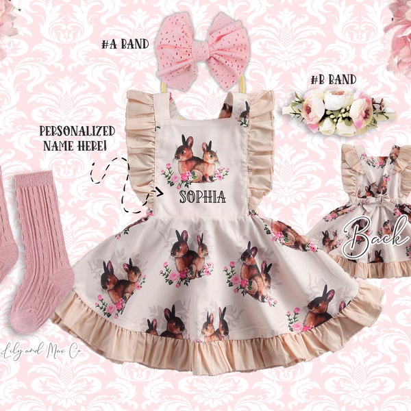 Easter birthday girl Dress, Easter baby girl outfit, Happy Easter girl kid dress, Easter girl 4th birthday dress main image 0