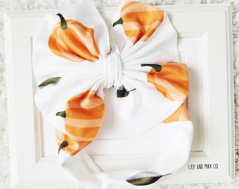 Thanksgiving headband Fall pumpkin spice super soft fall headwrap
