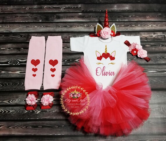 newborn valentine's day outfit girl