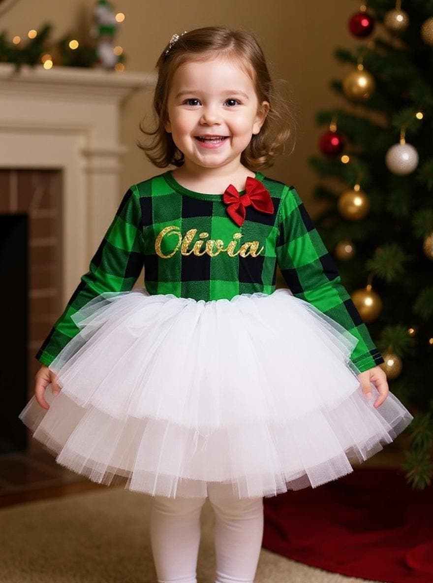 Green Buffalo Plaid Dress - Etsy