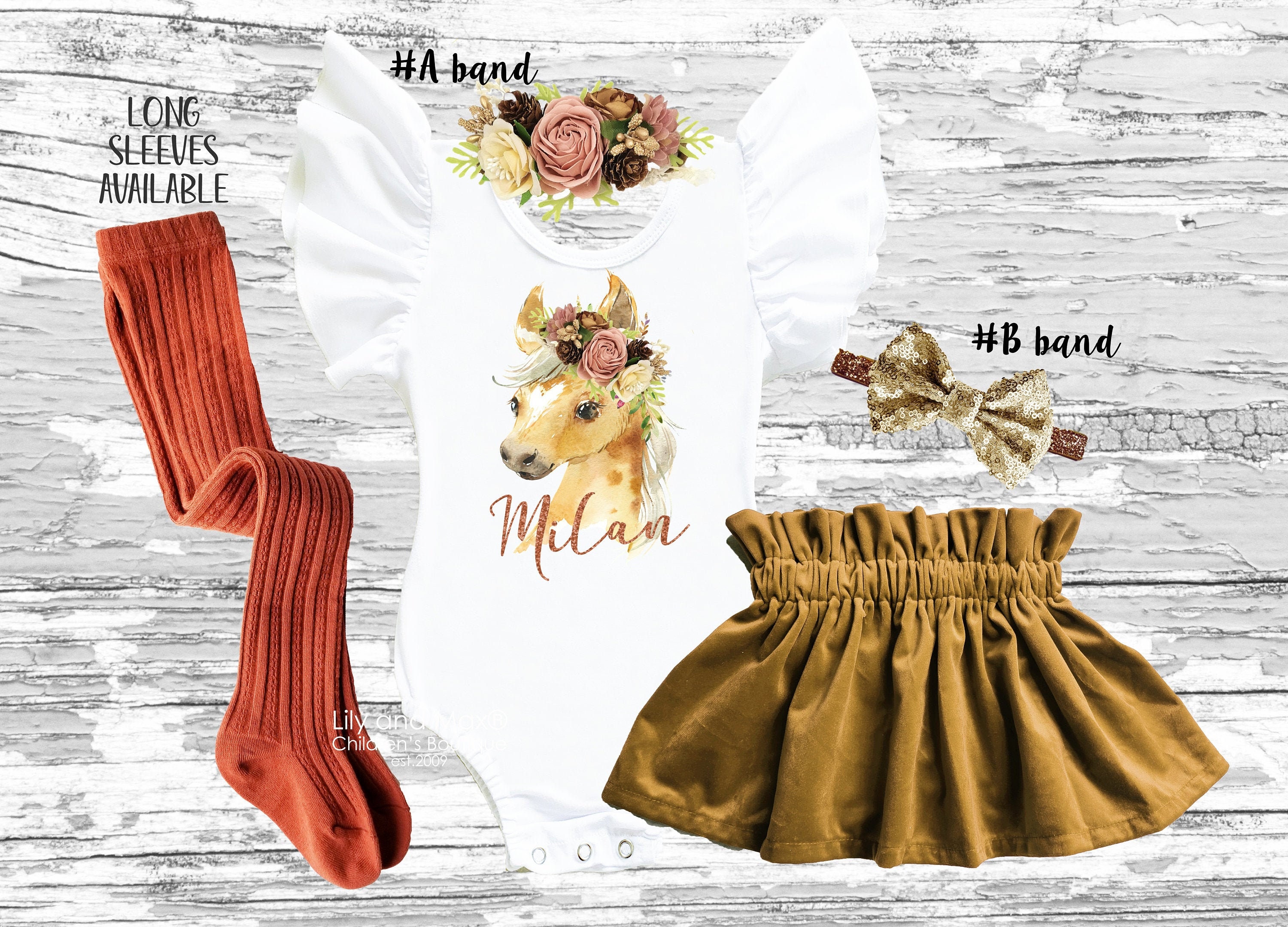 1st Birthday HORSE Girl Outfit Farm Animal Horse Baby Girl Etsy