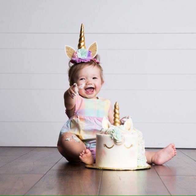 Unicorn headband, pastel colors and gold unicorn headband, unicorn pa…