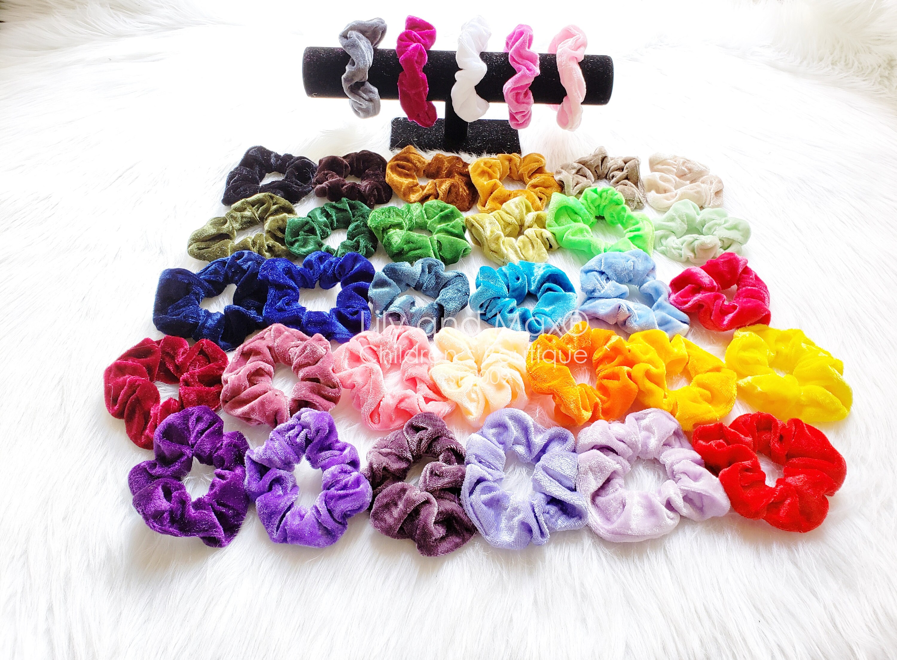 36 piece velvet hair clearance scrunchies