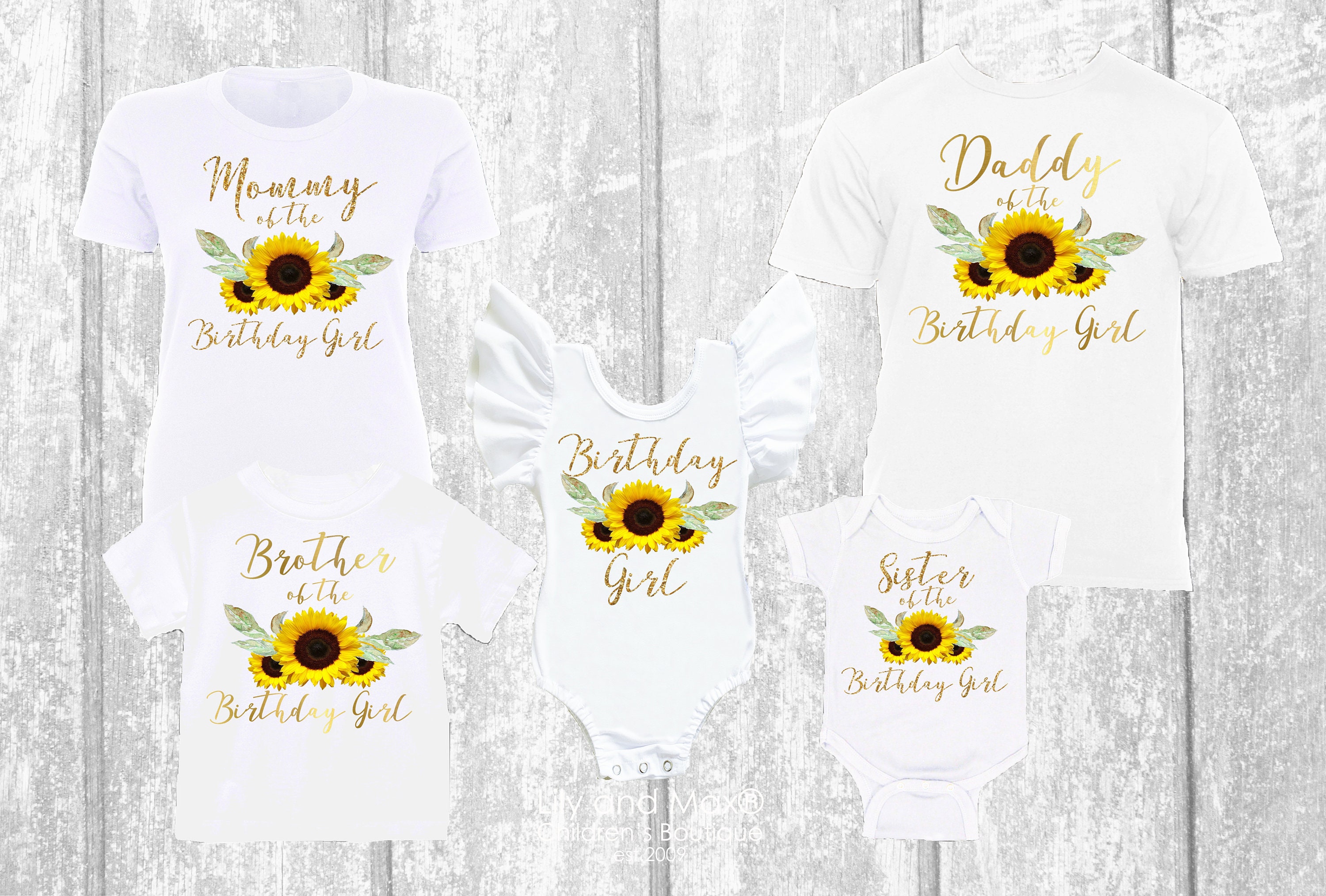sunflower birthday shirt