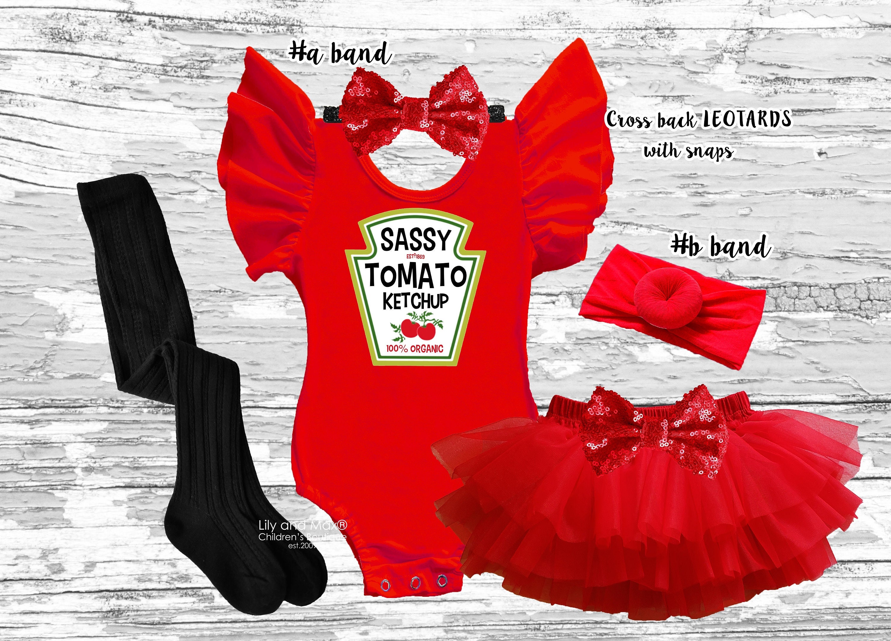 Sassy Tomato Ketchup Girl Outfit Ketchup Outfit Ketchup Etsy