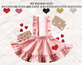 Valentine's day girls outfit, Valentines girls suspender skirt outfit, Valentine's Day girls smash cake outfit, pink suspender skirt dress