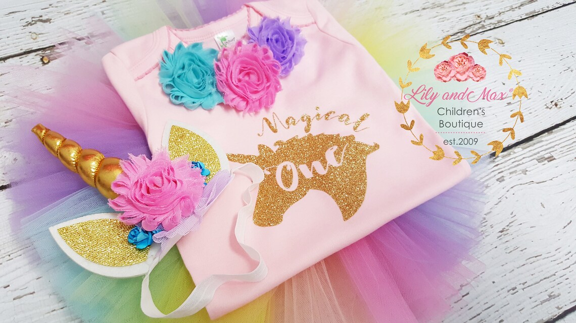 RAINBOW METALLIC UNICORN TUTU