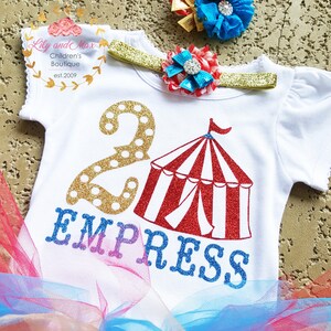 Circus birthday outfit, Carnival birthday outfit, Circus tent themed tutu set, Carnival birthday girl outfit, Circus tent birthday tutu set image 4