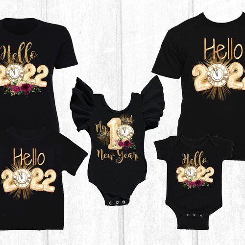 New year family shirt design Clearance