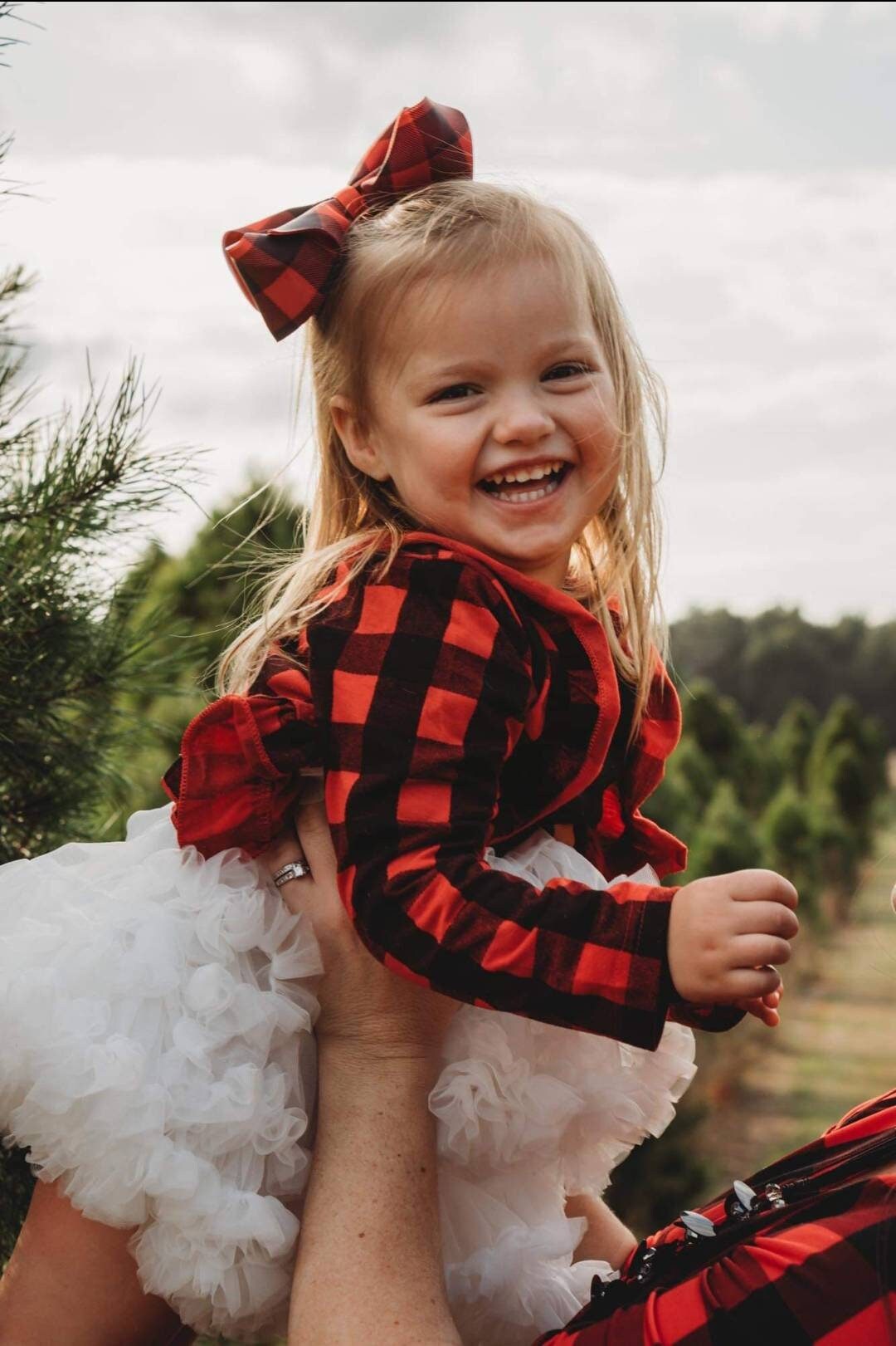 buffalo plaid baby girl dress