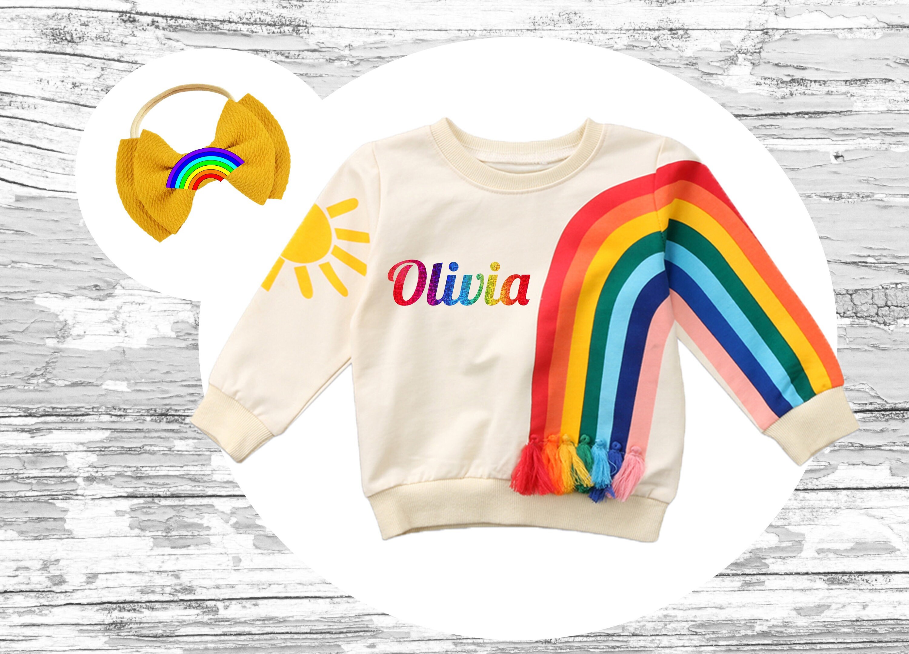 Rainbow Sweatshirts for Toddlers Etsy