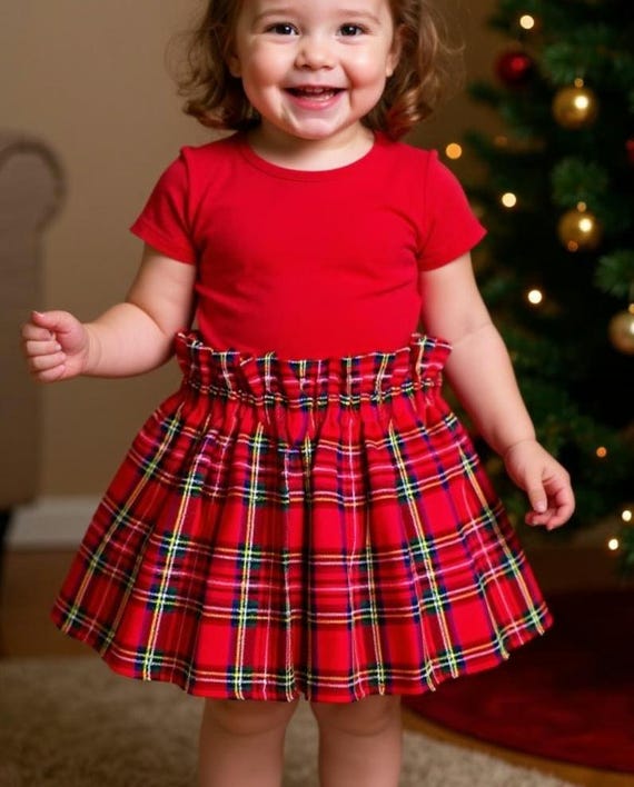 Jupe Fille Taille 14 Justice - Couleurs Noël Rouge Vert Noir Or - Neuve Avec Étiquette