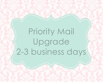 Priority mail Upgrade- LilyandMaxCo