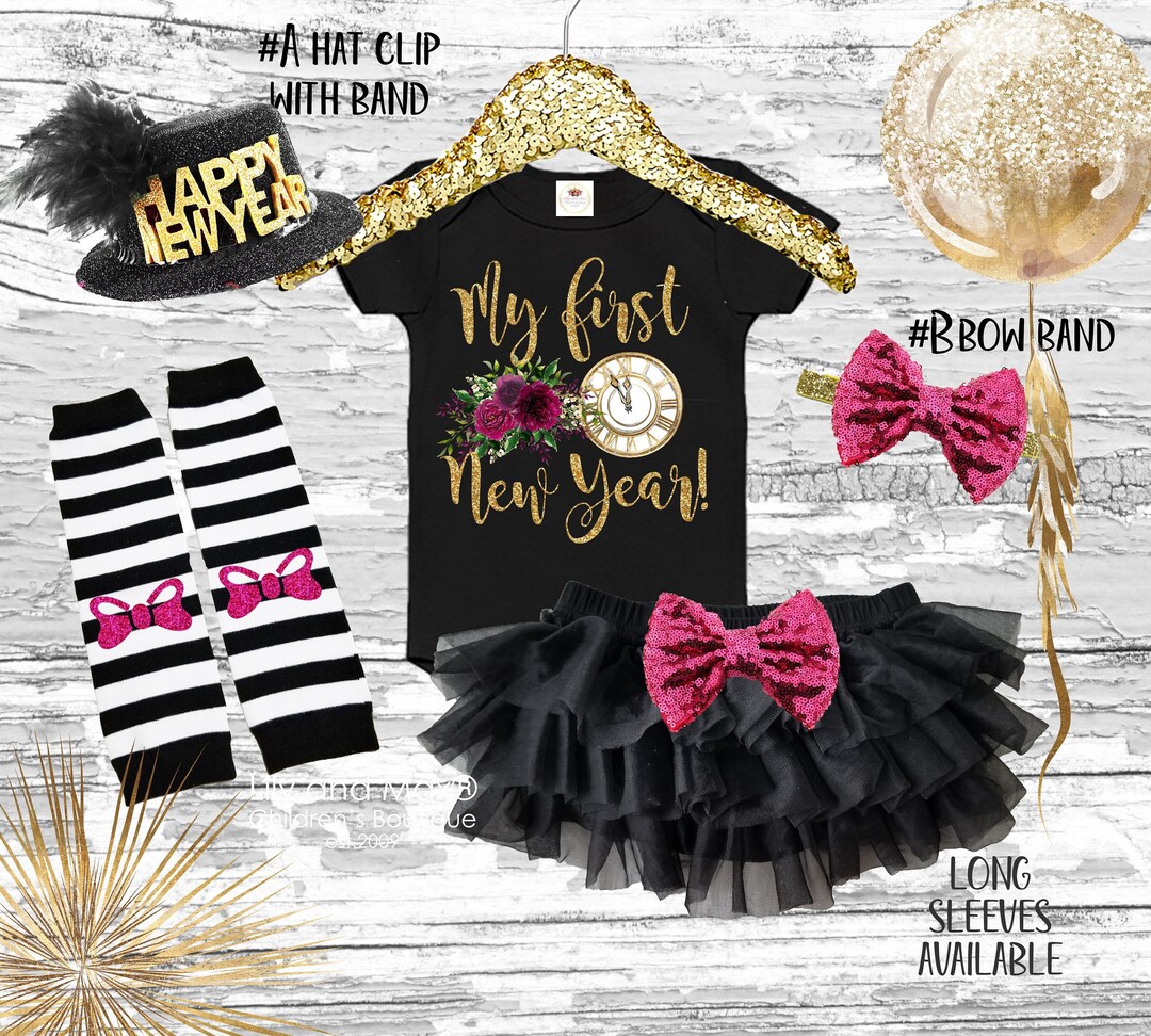 Happy new year baby fashion outfit