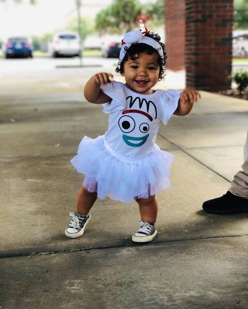 Forky Outfit Forky Dress Forky Halloween costume Forky inspired girl Outfit Forky Outfit Forky inspired costume Forky Toy Story 4