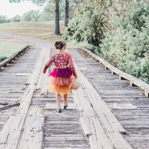 IN STOCK Thanksgiving girl dress, floral boho Thanksgiving dress, Thanksgiving fall girl dress, boho floral toddler dress,floral baby dress image 3