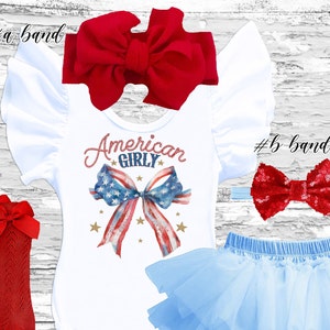American Girly 4th of July girl Outfit Patriotic girls tutu bloomer 1st 4th of July romper Patriotic girls smash cake outfit