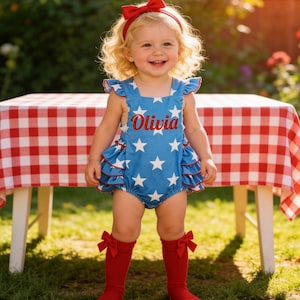 july birthday dress Girls' Happy Birthday 3/4 Sleeve Pocket Twirl Dress Size: 5/6 By Mila & Rose main image 0