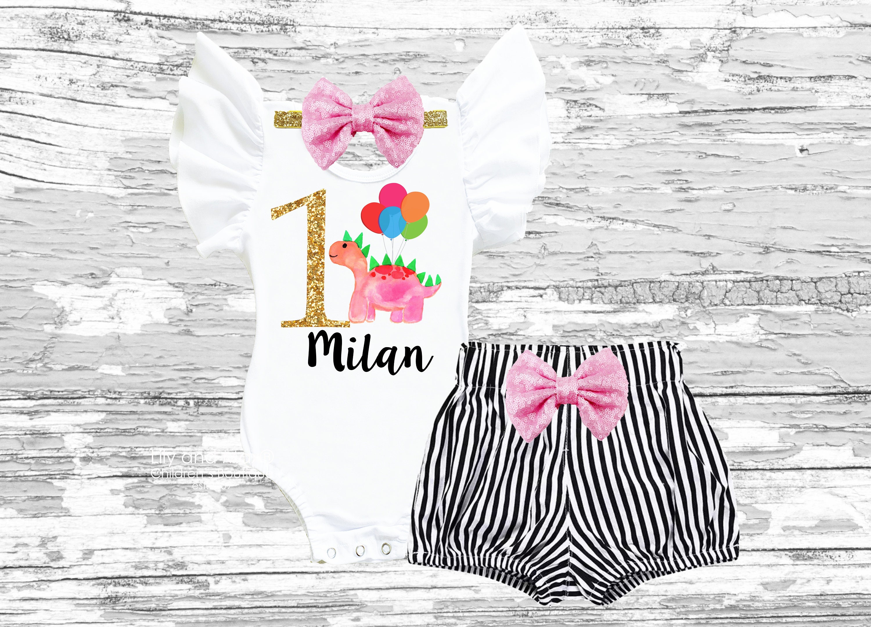 Girl dinosaur birthday outfit hotsell