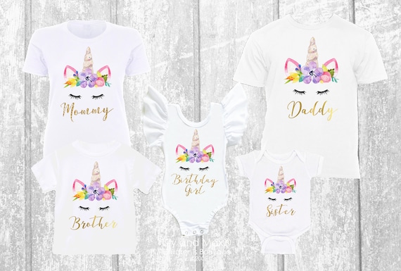 Floral Sister Of The Birthday Girl Unicorn Shirt Floral Sister Of The Birthday Girl Unicorn Shirt