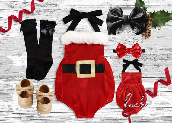 Générique Robe De Noël Bébé Fille,Robe Fleece Manches Longues & Bonnet Santa Princess Party Tutu Robe De NoëL Pour Enfants Robe De Noel Costume Enfant Ensemble Tenue Noël Nouveau-né