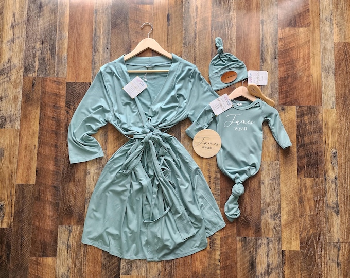 Bamboo baby gowns,  Maternity Nursing Hospital Robes, take home boy girl outfit