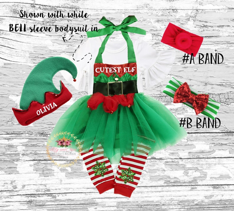 Elf Baby Girls Costume Personalized Elf Baby Girls Outfit Etsy