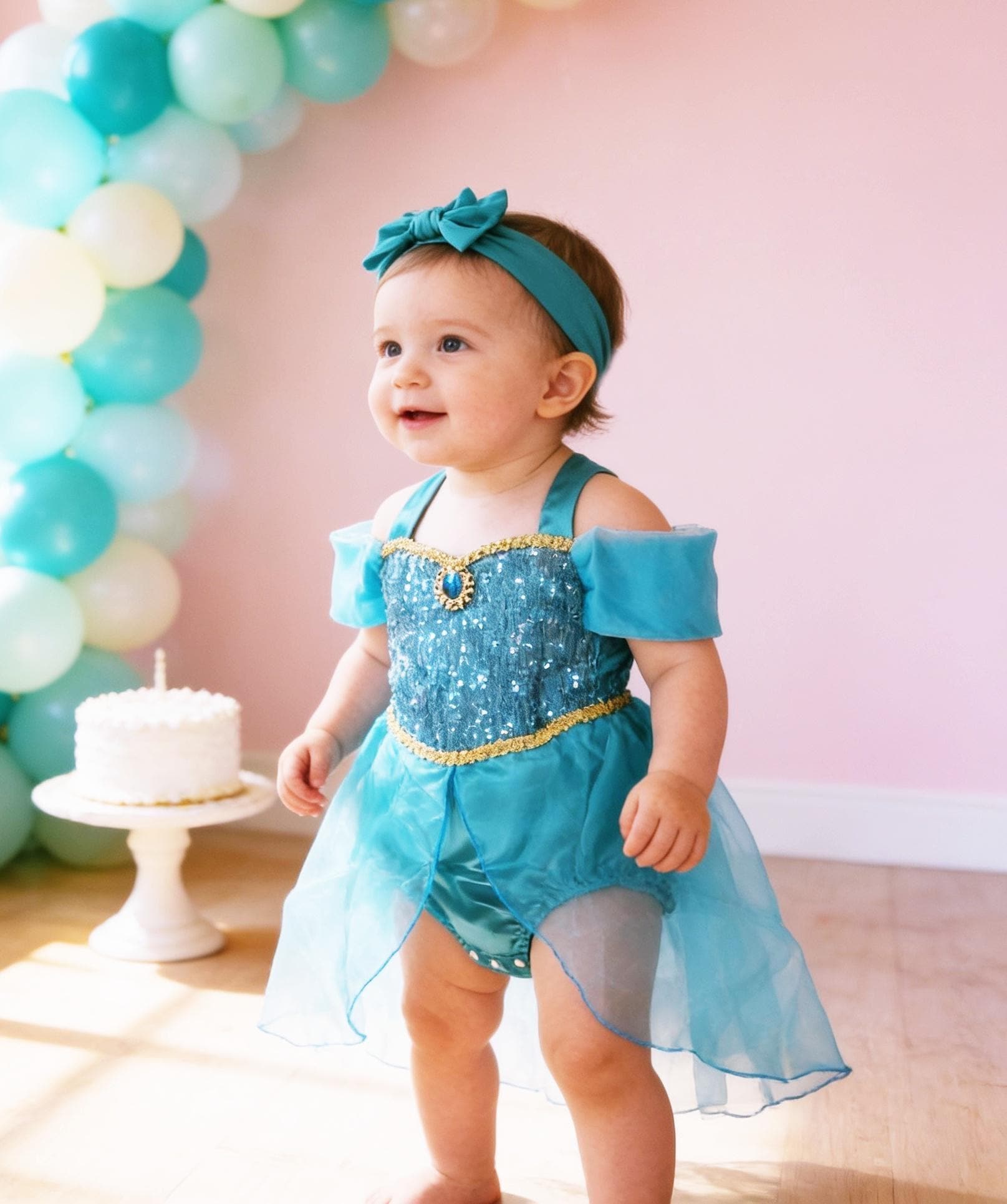 Halloween Romper Set, Princess Costume with Tulle And Pearl Headband