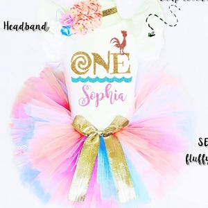 1st Birthday Girl Outfit, Island girl Birthday Outfit, Moana girl Leotard, Baby Island tribe Birthday Tutu, Hawaiian Smash Cake outfit