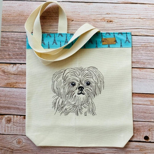 Sotis Stickdatei Hund Havaneser Shih Tzu für den 10x10er Rahmen