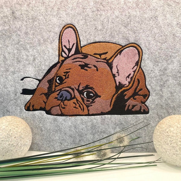 Sotis Stickdatei French Bulldog für den 16x26 cm (6x10 inch) Rahmen