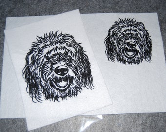 Sotis embroidery file SET: Labradoodle for frame size 13x18 cm (5x7 inch) and 10x10cm (4x4 inch)