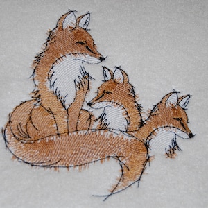 Sotis embroidery file: Fox family  for the 13x18cm frame