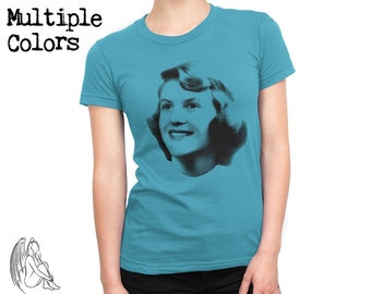 Women's Sylvia Plath T-shirt, Tee,  Sylvia Plath Poems, Quotes, Death, The Bell Jar, Virginia Woolf, Cute Gift