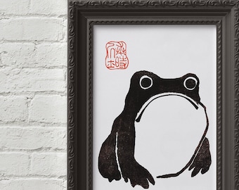 Sapo - Impressão Matsumoto Hoji, arte de parede, arte japonesa, arte em xilogravura japonesa, arte, presente fofo