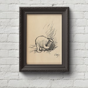 Winnie the Pooh - Honigglas, Christopher Robin, Kinderzimmer Poster, Wandkunst, Kunst, süßes Geschenk