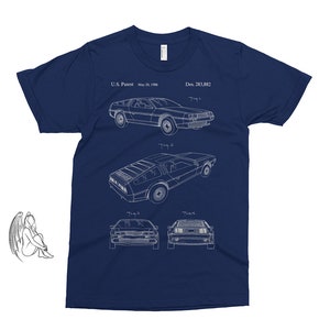 Delorean Car Patent T-shirt, Tee, Cars, Back, Future, Time Machine, Vintage, Retro, Cute Gift