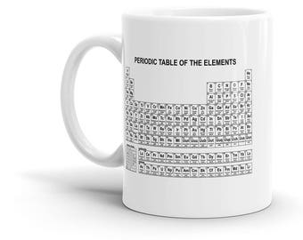 Periodic Table of the Elements Mug, Science, Chemistry, Physics, Atom, Higgs, Particles, Cute Gift