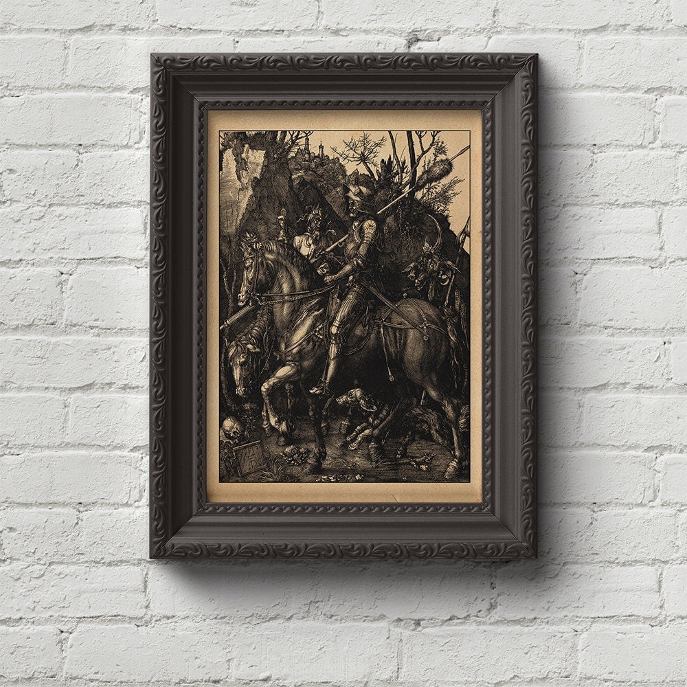 Knight, Death and the Devil - Albrecht Durer Print, Wall Art, Art