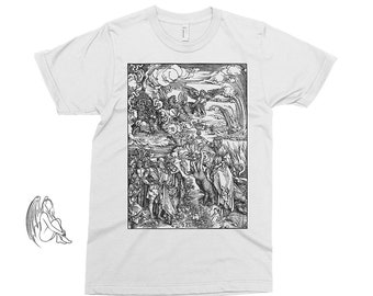 La puta de Babilonia - Apocalipsis - Camiseta de Albrecht Durer, Camiseta, Durero, Arte, Xilografía, Grabado, Dore, Lindo Regalo