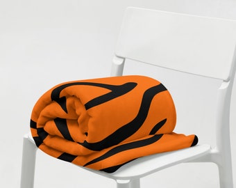 Tiger Stripes - Animal Print Cute Plush Soft Fleece Throw Blanket