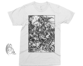 Cuatro Jinetes - Camiseta de Alberto Durero, Camiseta, Durero, Artista, Arte, Xilografía, Grabado, Renacimiento, Gustave Doré, Lindo Regalo