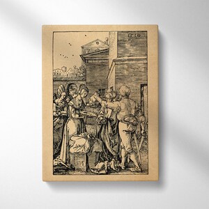 The Beheading of Saint John - Albrecht Durer Stretched Canvas Print, Wall Art, Woodcut, Engraving, Renaissance, Bible, Dürer, Cute Gift
