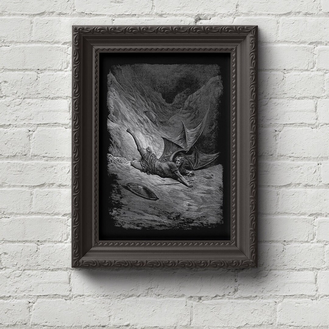Paradise Lost 2 - Gustave Dore Print, Wall Art, Dante, Art, Woodcut ...