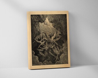The Mouth of Hell - Gustave Dore Stretched Canvas Print, Wall Art