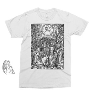 The Adoration of the Lamb - Apocalypse - Albrecht Durer T-shirt, Tee, Dürer, Art, Woodcut, Engraving, Dore, Cute Gift